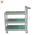 DY-T112   Aluminium Industrial Trolley Handpush Tote Cart 3 layers